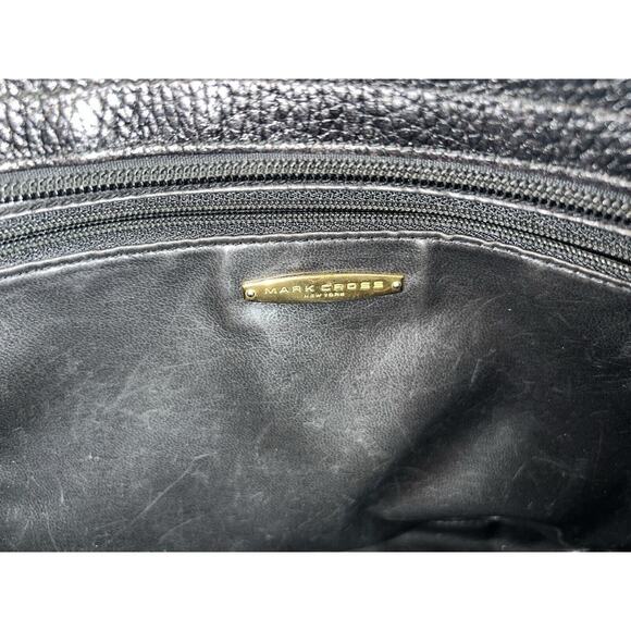 Vintage Black Mark Cross Small Bucket Handbag Purse - Picture 8 of 8